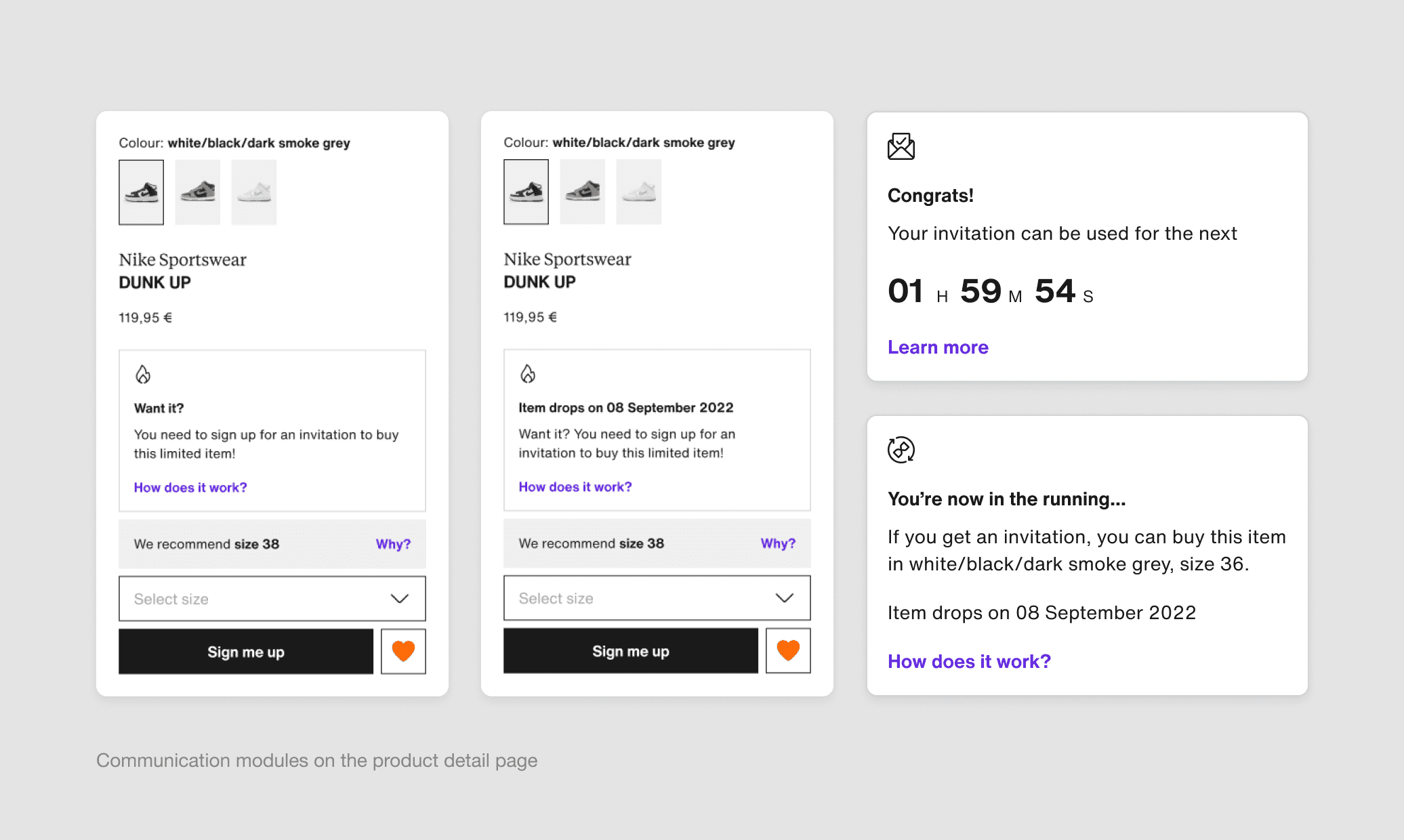 Invite Only flow screens